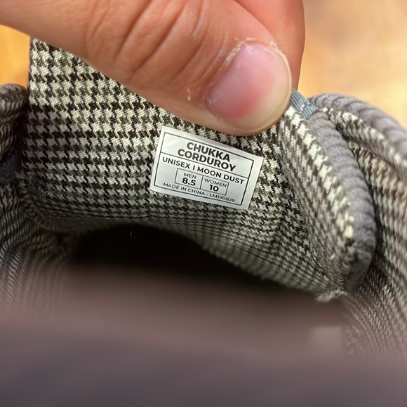 LEMS Chukka Corduroy Gray Moon Dust Size 8.5 - Picture 7 of 8
